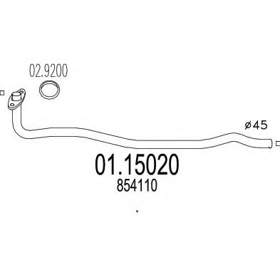 Imagine Racord evacuare MTS 01.15020