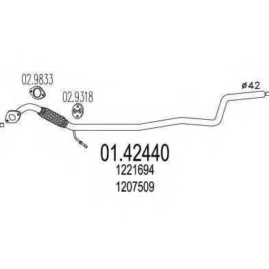 Imagine Racord evacuare MTS 01.42440