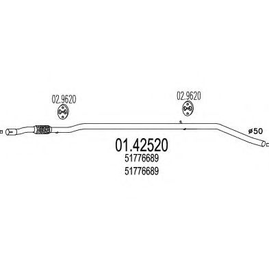 Imagine Racord evacuare MTS 01.42520