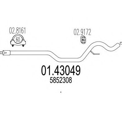 Imagine Racord evacuare MTS 01.43049