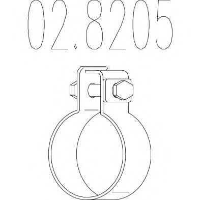 Imagine Conector teava, sistem de esapament MTS 02.8205