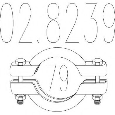 Imagine Conector teava, sistem de esapament MTS 02.8239