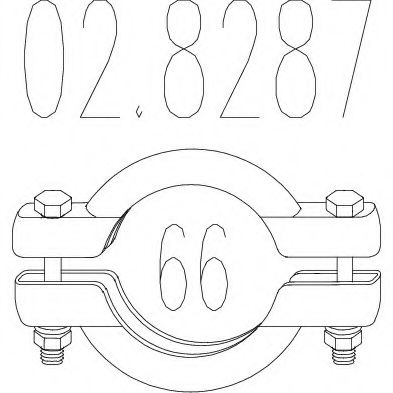 Imagine Conector teava, sistem de esapament MTS 02.8287