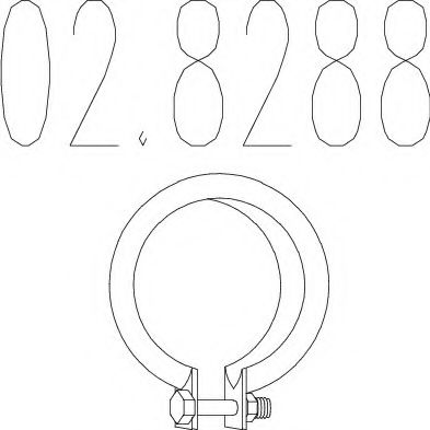 Imagine Conector teava, sistem de esapament MTS 02.8288