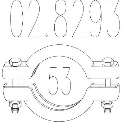 Conector teava, sistem de esapament MTS 02.8293
