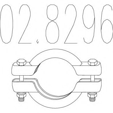 Conector teava, sistem de esapament MTS 02.8296