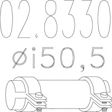 Conector teava, sistem de esapament MTS 02.8330