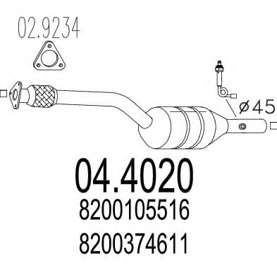 Catalizator MTS 04.4020