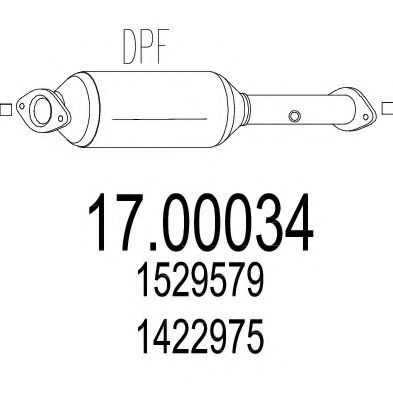 Imagine Filtru funingine/particule, sist.de esapament MTS 17.00034