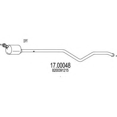 Imagine Filtru funingine/particule, sist.de esapament MTS 17.00048