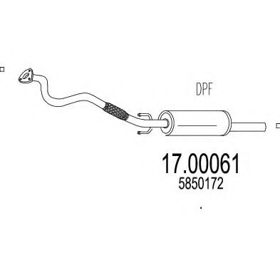 Filtru funingine/particule, sist.de esapament MTS 17.00061