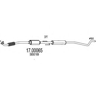 Filtru funingine/particule, sist.de esapament MTS 17.00065