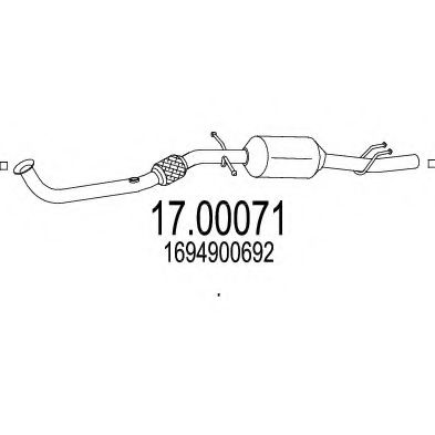 Filtru funingine/particule, sist.de esapament MTS 17.00071