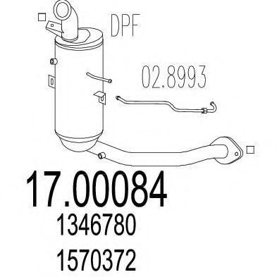 Imagine Filtru funingine/particule, sist.de esapament MTS 17.00084