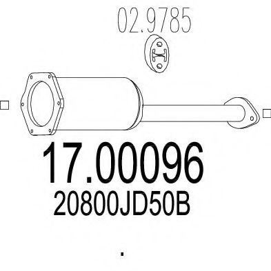 Filtru funingine/particule, sist.de esapament MTS 17.00096