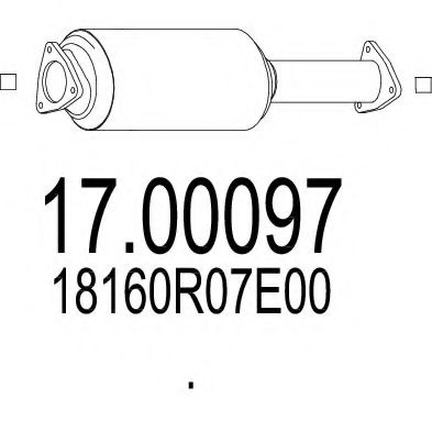Filtru funingine/particule, sist.de esapament MTS 17.00097