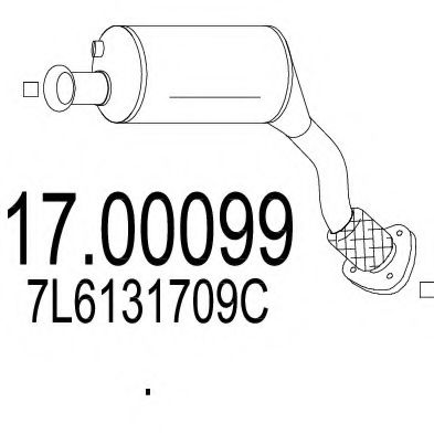 Filtru funingine/particule, sist.de esapament MTS 17.00099