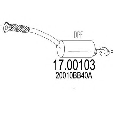 Filtru funingine/particule, sist.de esapament MTS 17.00103