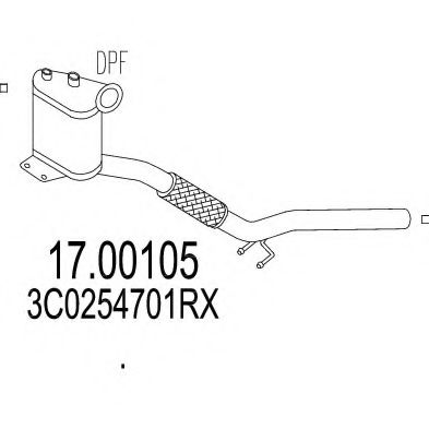 Filtru funingine/particule, sist.de esapament MTS 17.00105