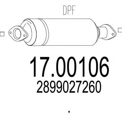 Filtru funingine/particule, sist.de esapament MTS 17.00106
