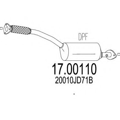 Filtru funingine/particule, sist.de esapament MTS 17.00110