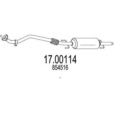 Filtru funingine/particule, sist.de esapament MTS 17.00114