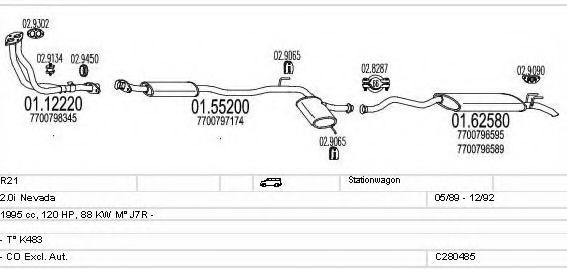 Sistem de esapament MTS C280485007537
