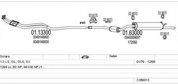 Sistem de esapament MTS C360013008405
