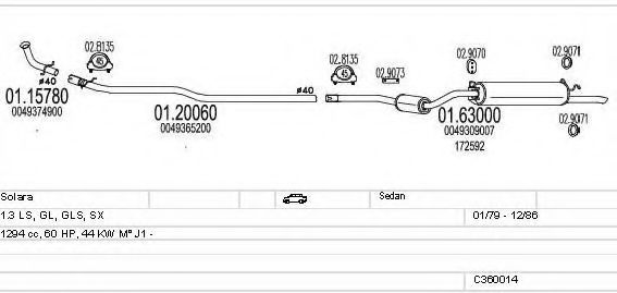 Sistem de esapament MTS C360014008402
