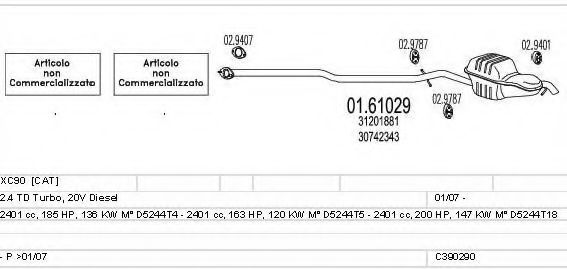 Imagine Sistem de esapament MTS C390290015243