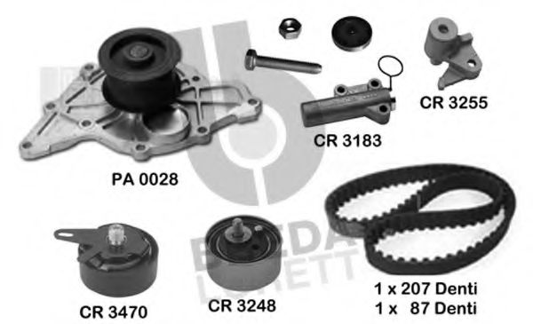 Imagine Set pompa apa + curea dintata BREDA LORETT KPA0157A