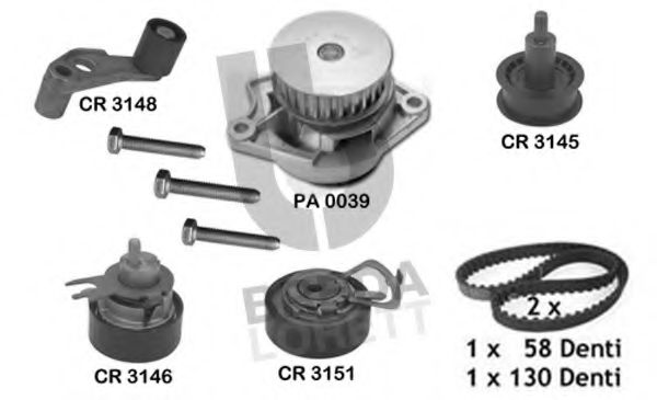 Imagine Set pompa apa + curea dintata BREDA LORETT KPA0289A