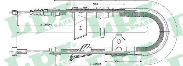 Imagine Cablu, frana de parcare LPR C0022B