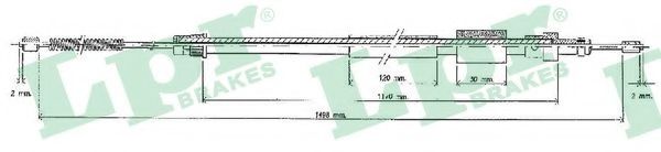 Imagine Cablu, frana de parcare LPR C0122B