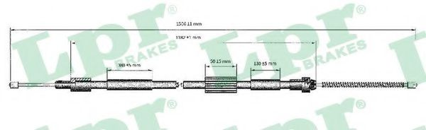 Cablu, frana de parcare LPR C0123B #1
