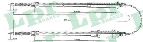 Imagine Cablu, frana de parcare LPR C0207B