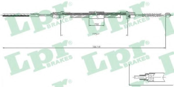 Imagine Cablu, frana de parcare LPR C0209B