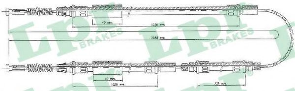 Imagine Cablu, frana de parcare LPR C0280B