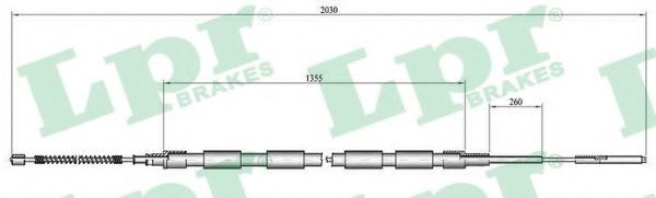 Imagine Cablu, frana de parcare LPR C0302B