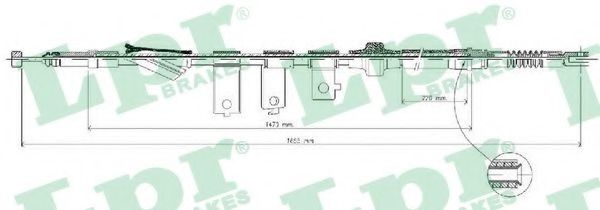 Imagine Cablu, frana de parcare LPR C0311B