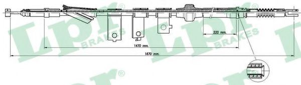 Imagine Cablu, frana de parcare LPR C0316B