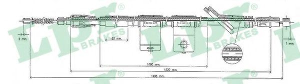 Imagine Cablu, frana de parcare LPR C0323B