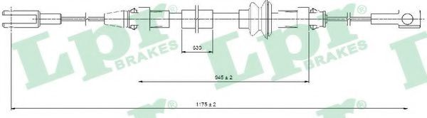 Imagine Cablu, frana de parcare LPR C0368B