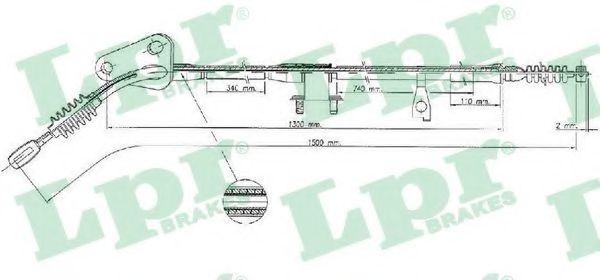 Imagine Cablu, frana de parcare LPR C0376B