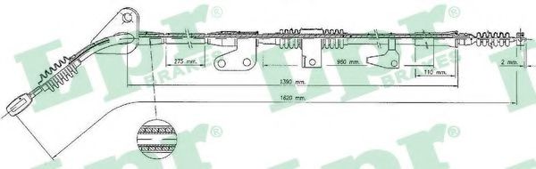 Imagine Cablu, frana de parcare LPR C0392B