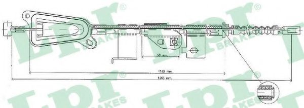 Imagine Cablu, frana de parcare LPR C0483B