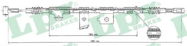 Imagine Cablu, frana de parcare LPR C0496B