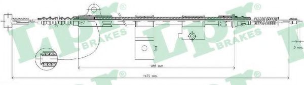 Imagine Cablu, frana de parcare LPR C0513B