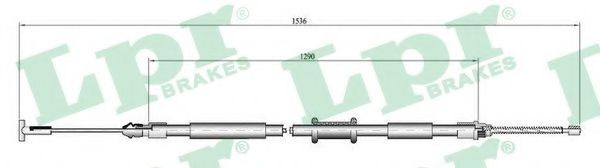 Imagine Cablu, frana de parcare LPR C0601B