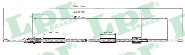 Imagine Cablu, frana de parcare LPR C0620B